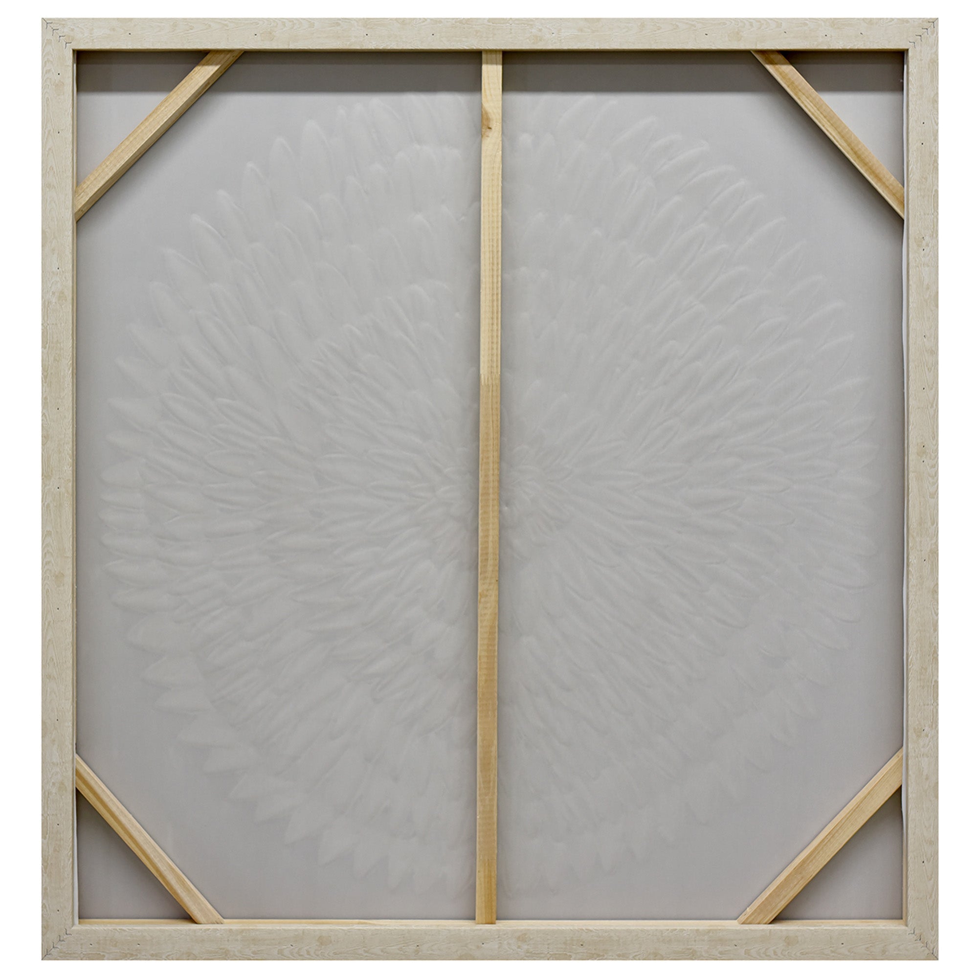 Lustrous Celestial Harmony Light Wood Framed Canvas Wall Art 100X100cm