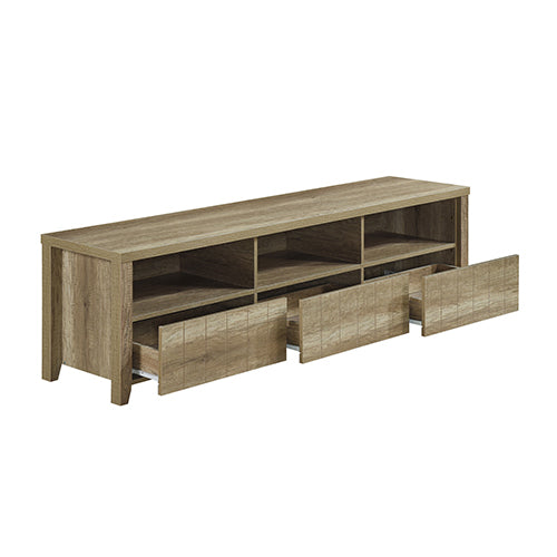 TV Cabinet 3 Storage Drawers Oak Colour