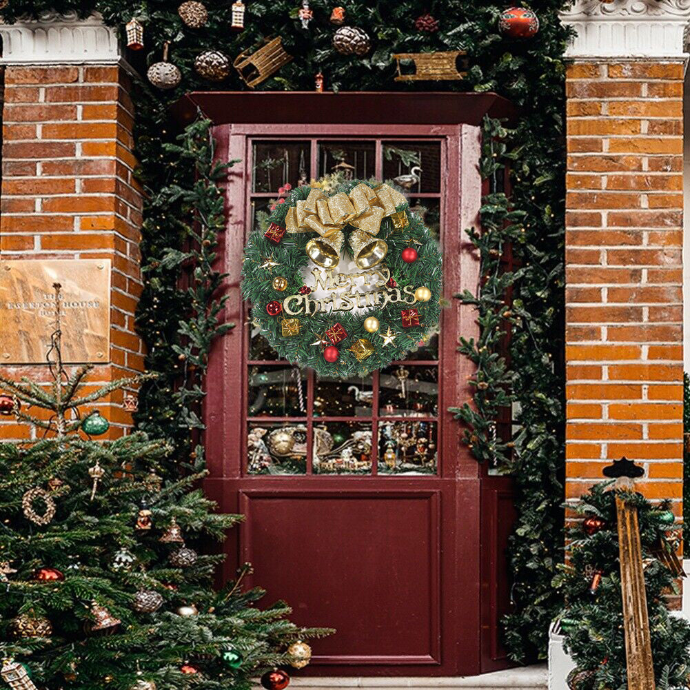 Christmas Wreath Door Garland Decoration Front Door Hanging Flowers Tree