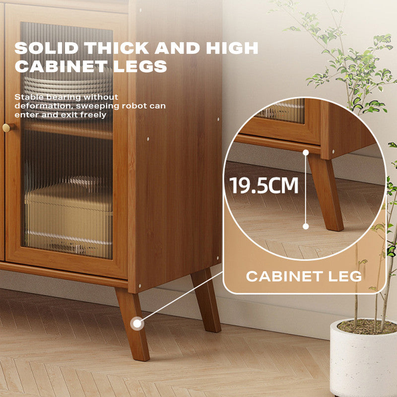 Modern Bamboo Kitchen Sideboard Storage Cabinet