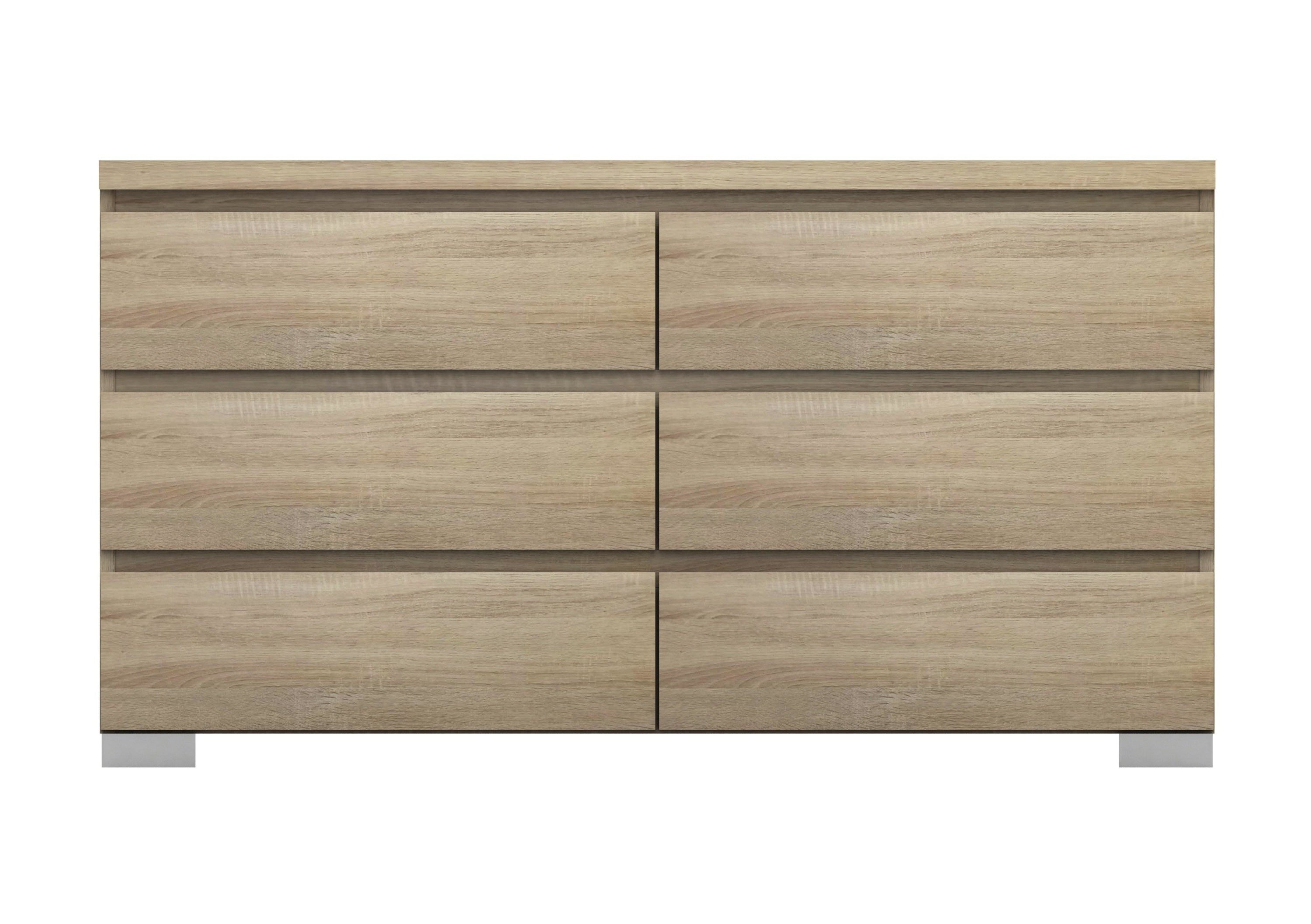 Elara 6 Drawer Storage Chest - Bedroom Sideboard Lowboy 