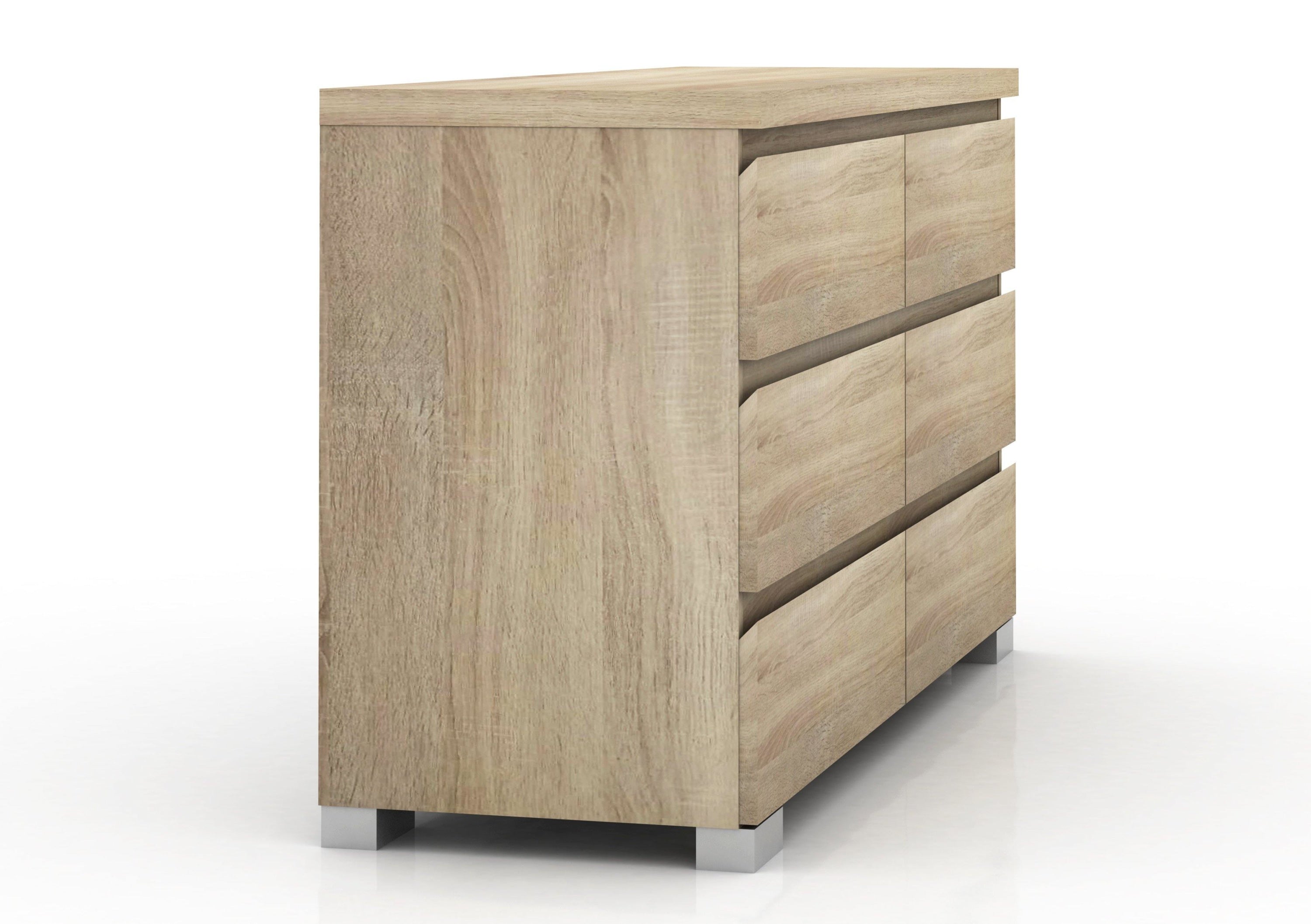 Elara 6 Drawer Storage Chest - Bedroom Sideboard Lowboy 
