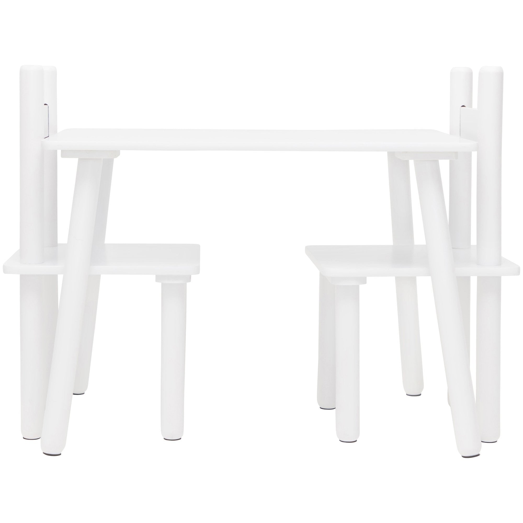 Kids Classic Activity Play 3pc Table and Chair Set White - 