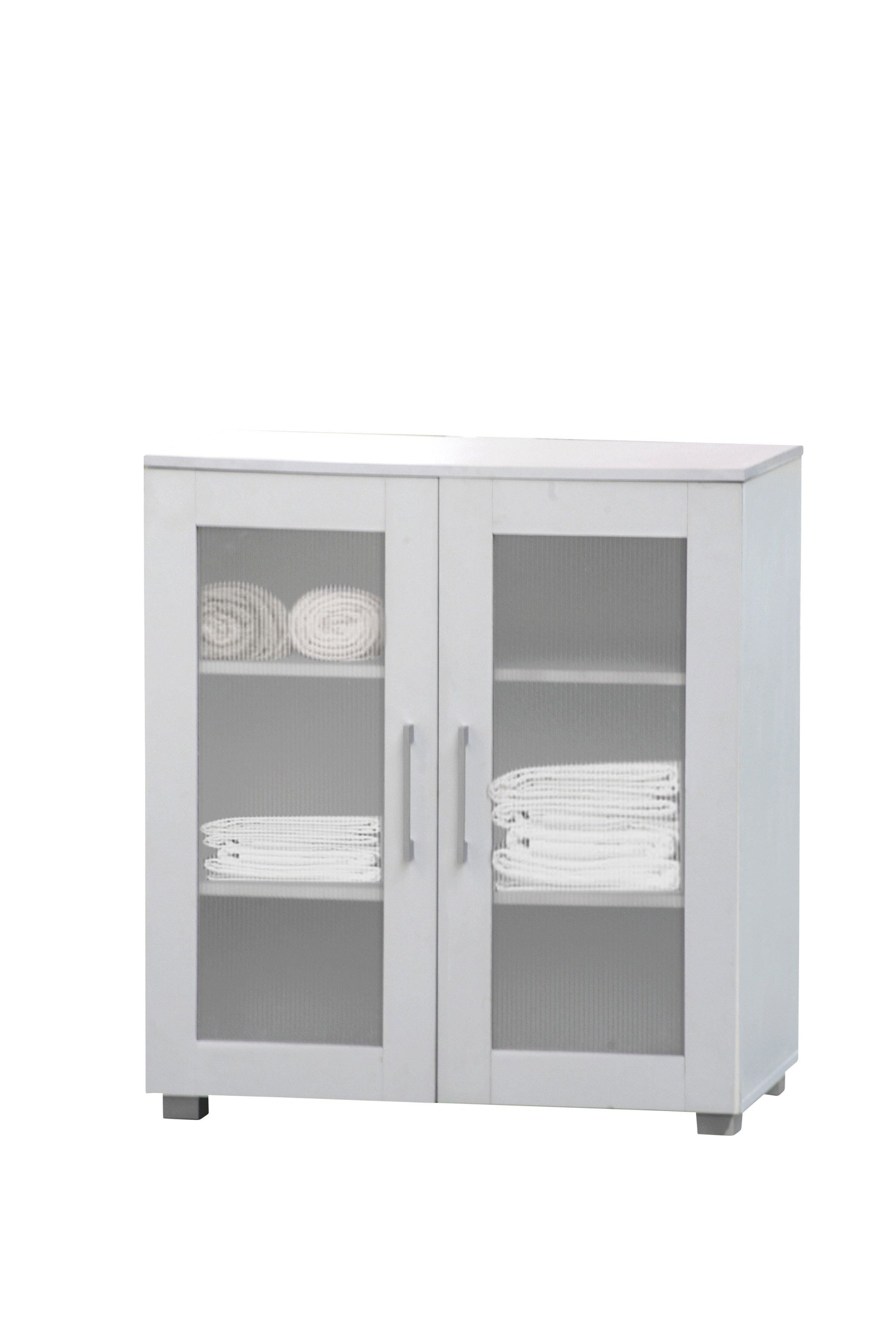 Low Cupboard 2 Door Storage Cabinet White