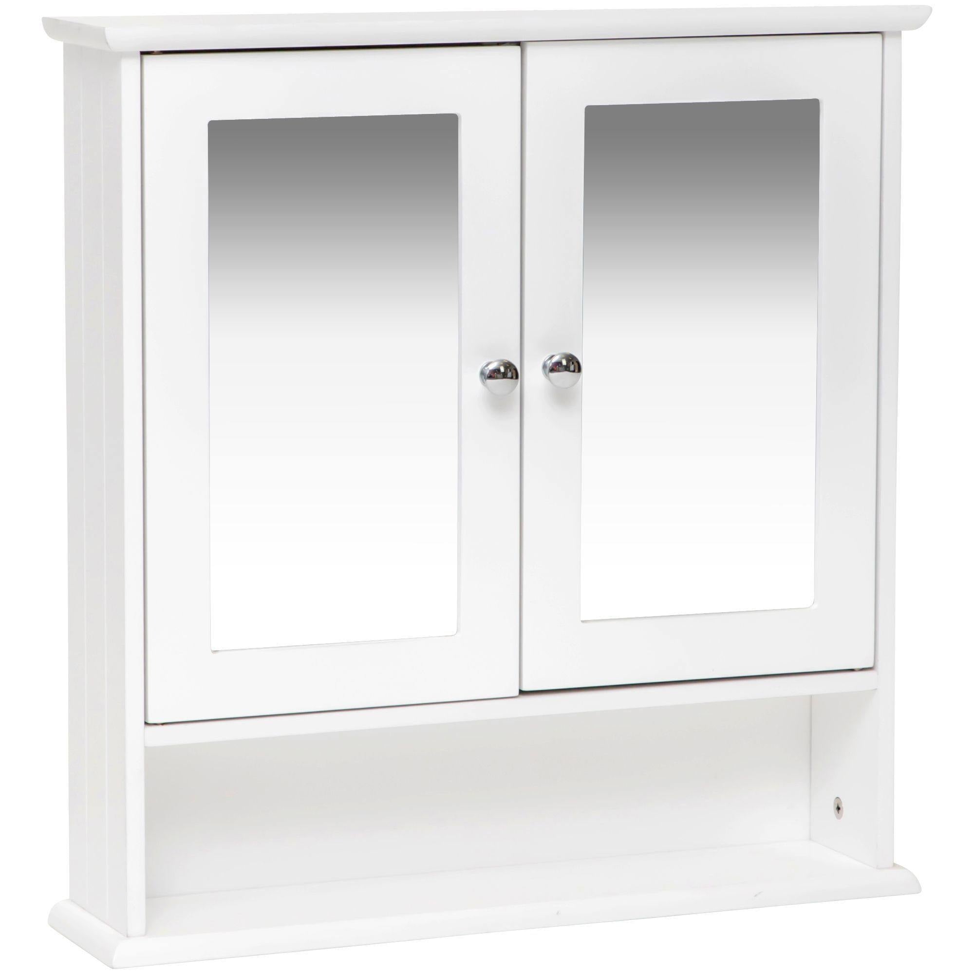 Maine Double Door Mirrored Bathroom Cabinet - Cupboard