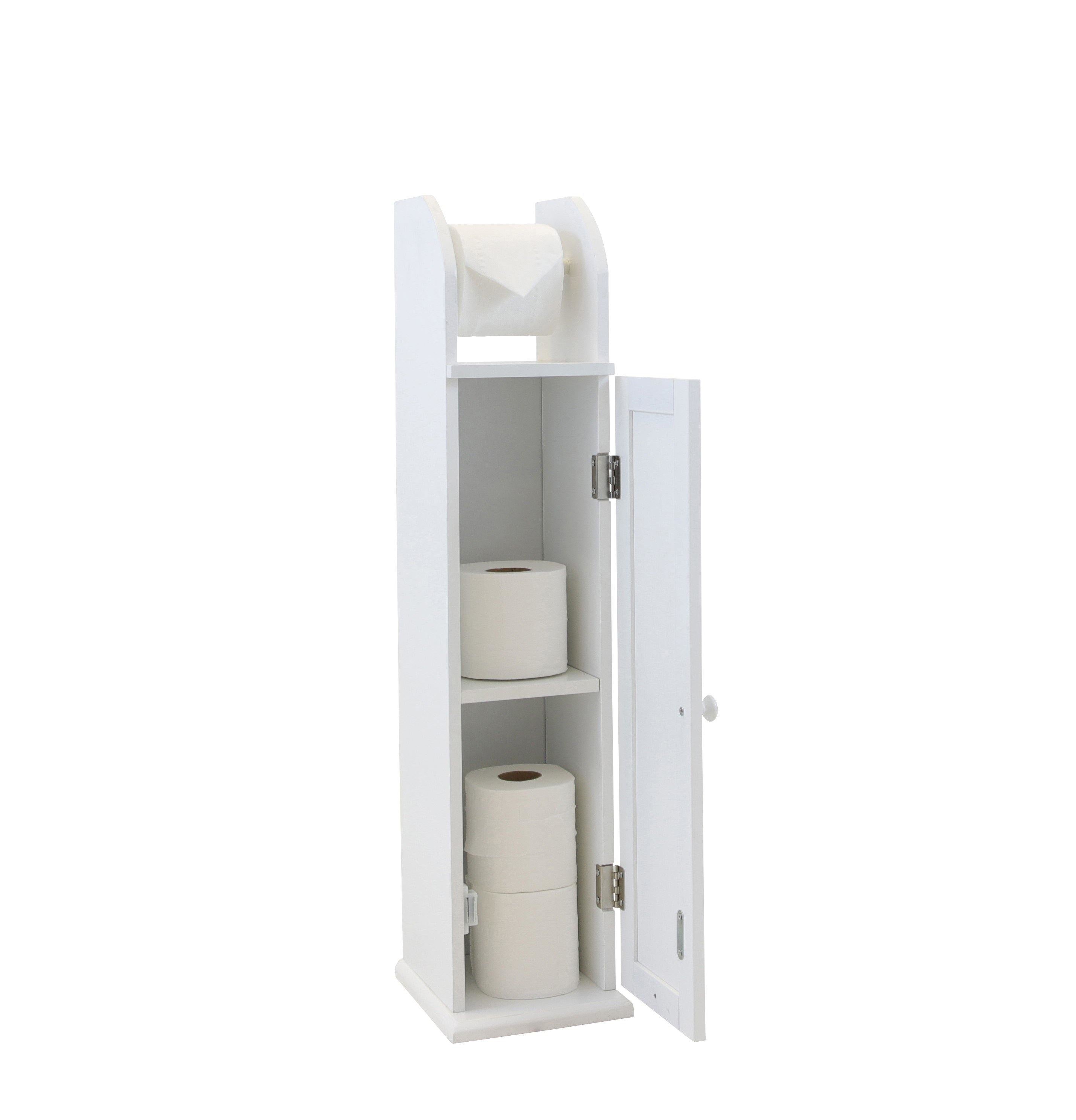 Maine Toilet Roll Organiser Bathroom Storage Cabinet White