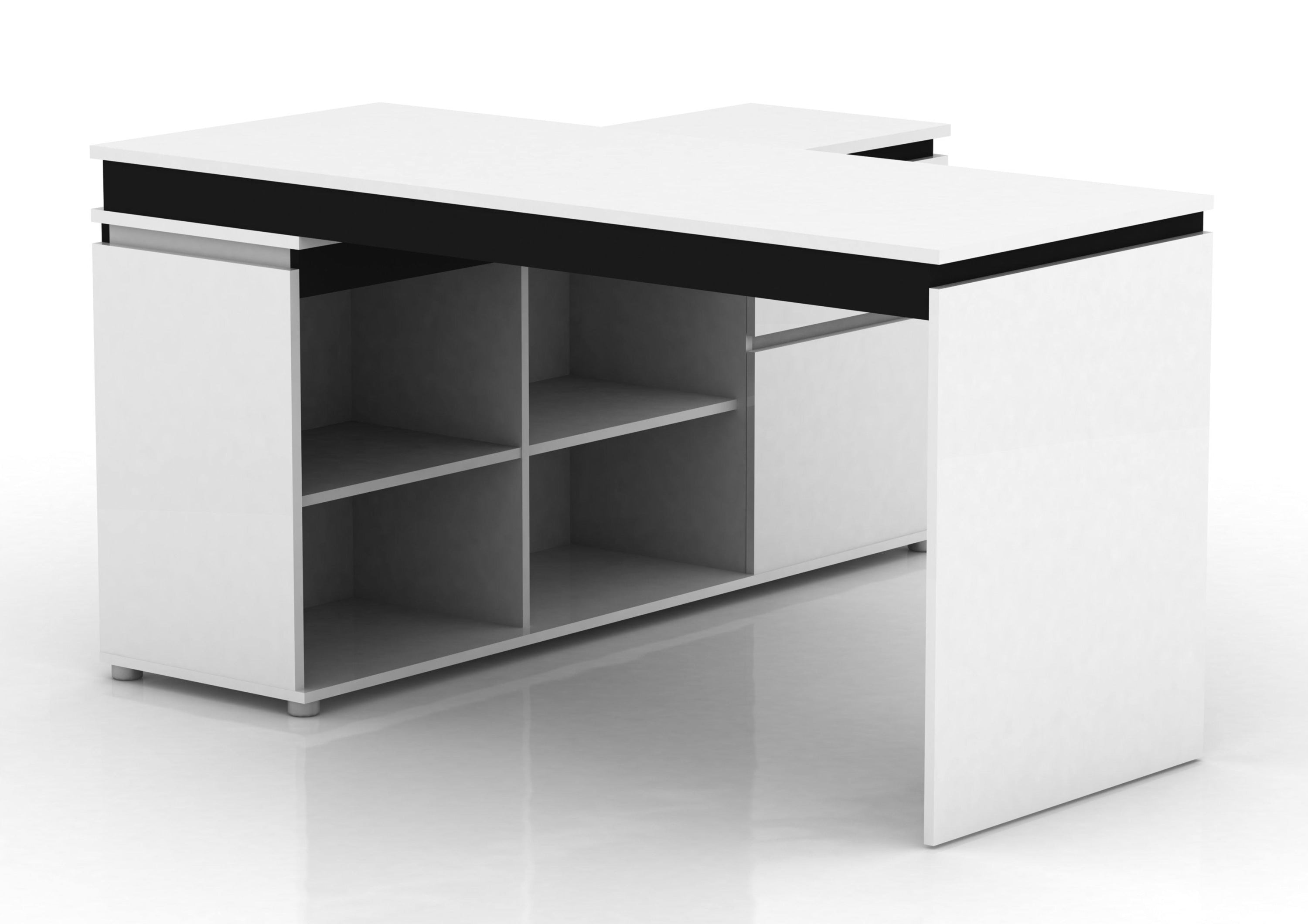 Milano High Gloss Executive Home and Office Table White - 