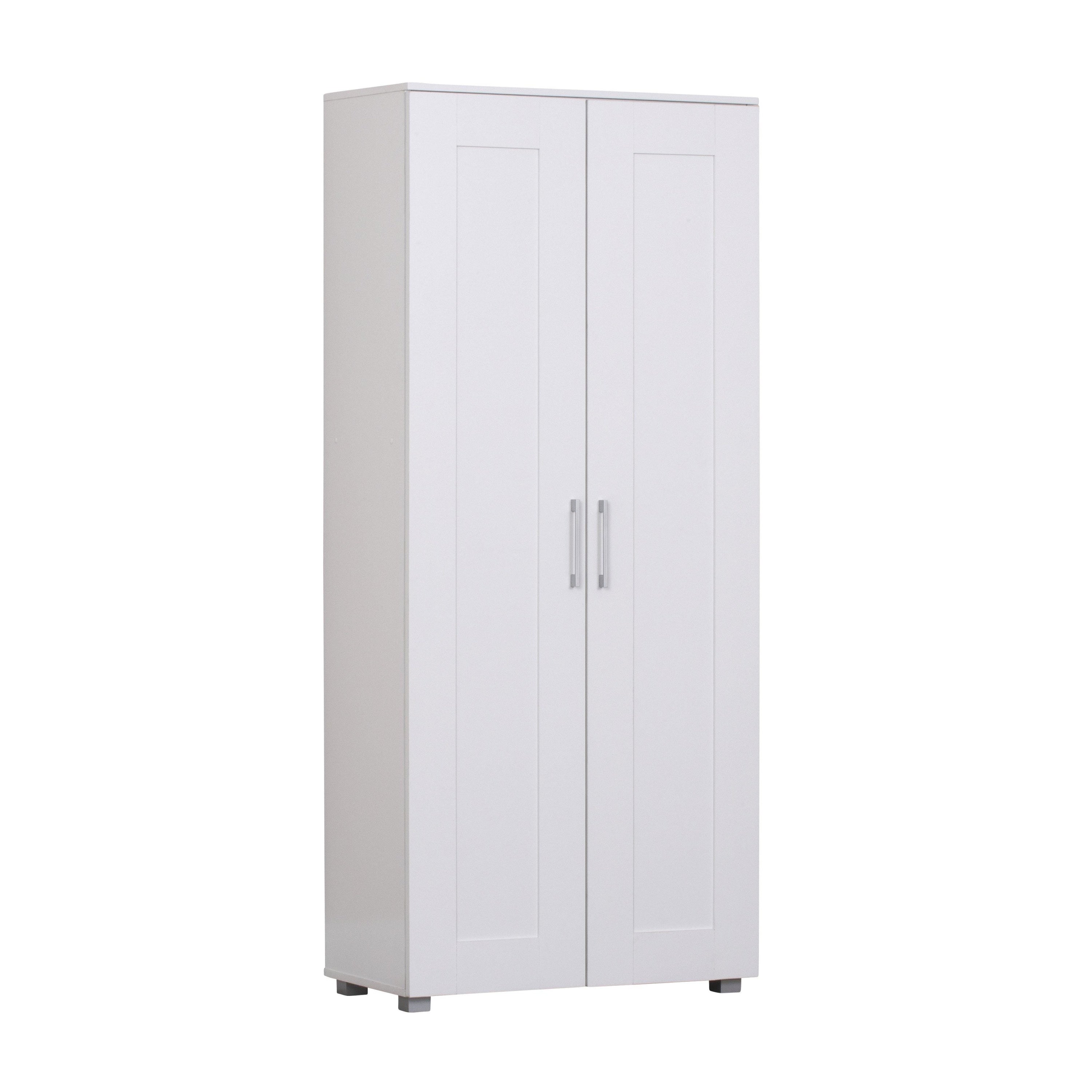 Montreal 2 Door Tall Multi-purpose Storage Cupboard White