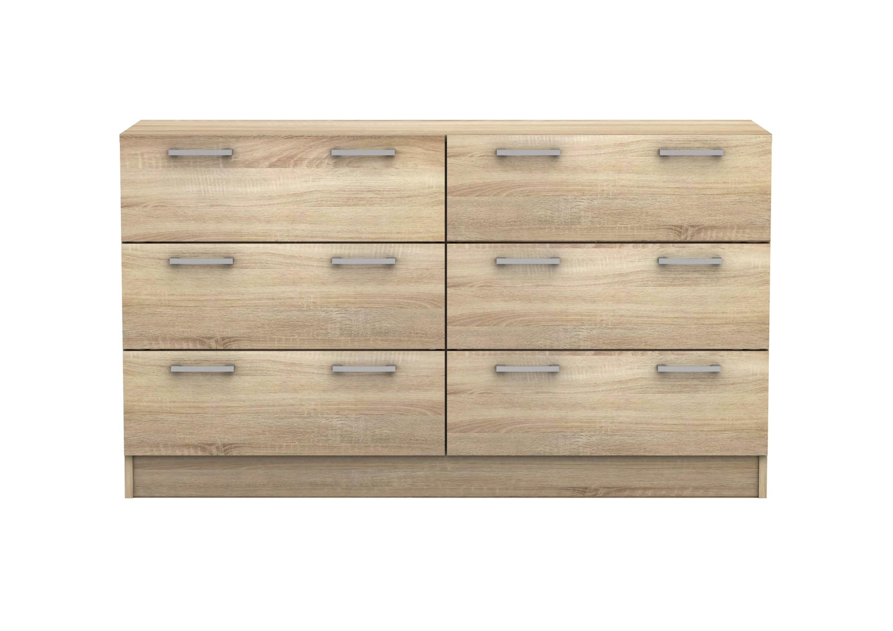 Tribecca Chest of 6 Drawers Low Boy Bedroom Storage Dresser-