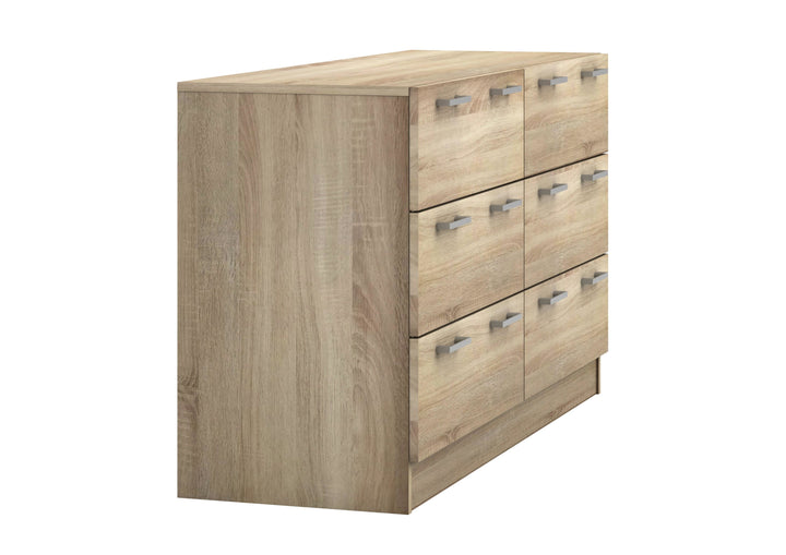 Tribecca Chest of 6 Drawers Low Boy Bedroom Storage Dresser-